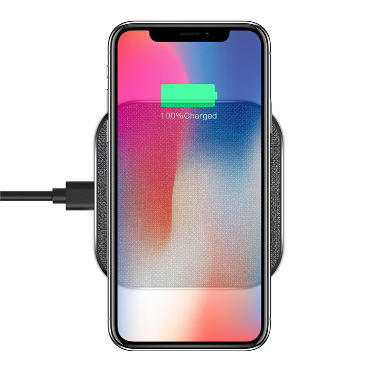 Fabric Alloy 15w Wireless Charger Pad For Iphone12 Pro Max 2 WT 310F details 2 1