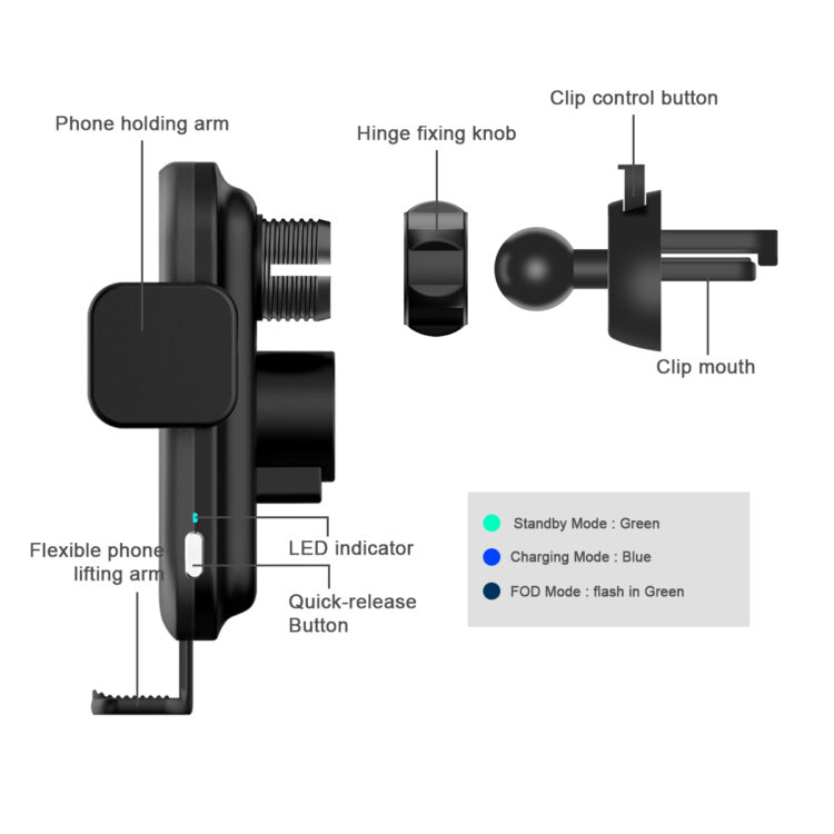 WT C15F Wireless Car Charger mian pic 4 1 e1663849486563