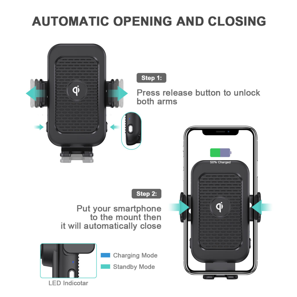 WT C18F wireless car charger details 5