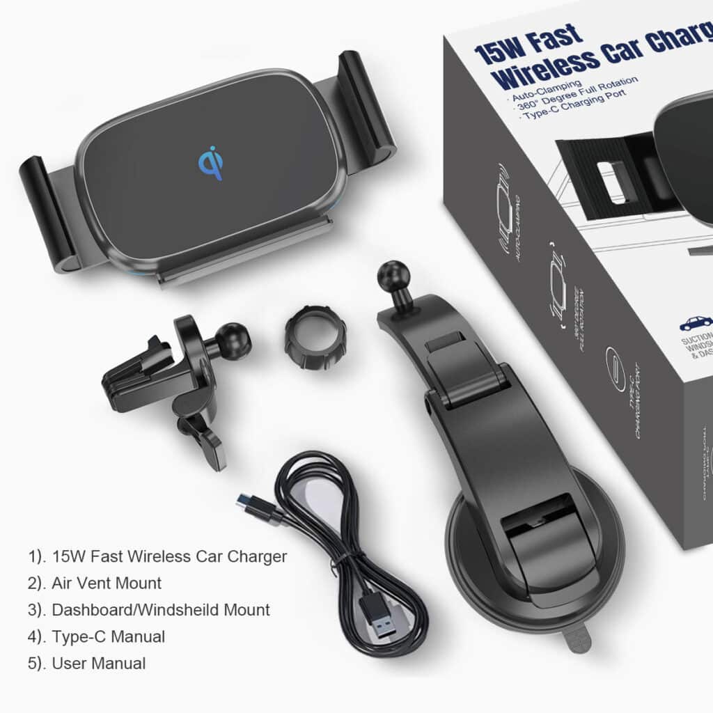 Wireless car charger accessory
