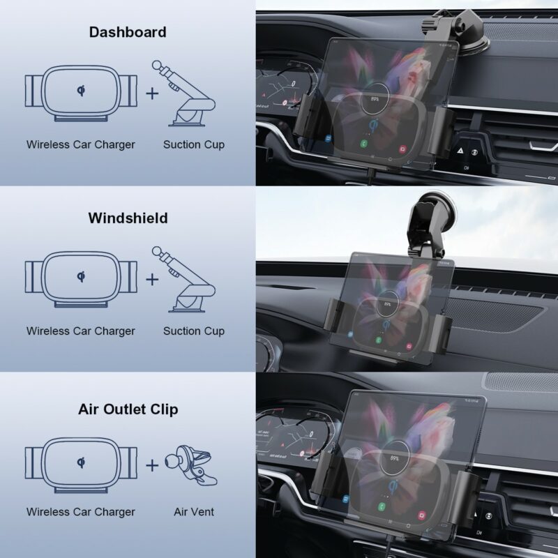 WT C28F Wireless Car Charger Mount 8 3