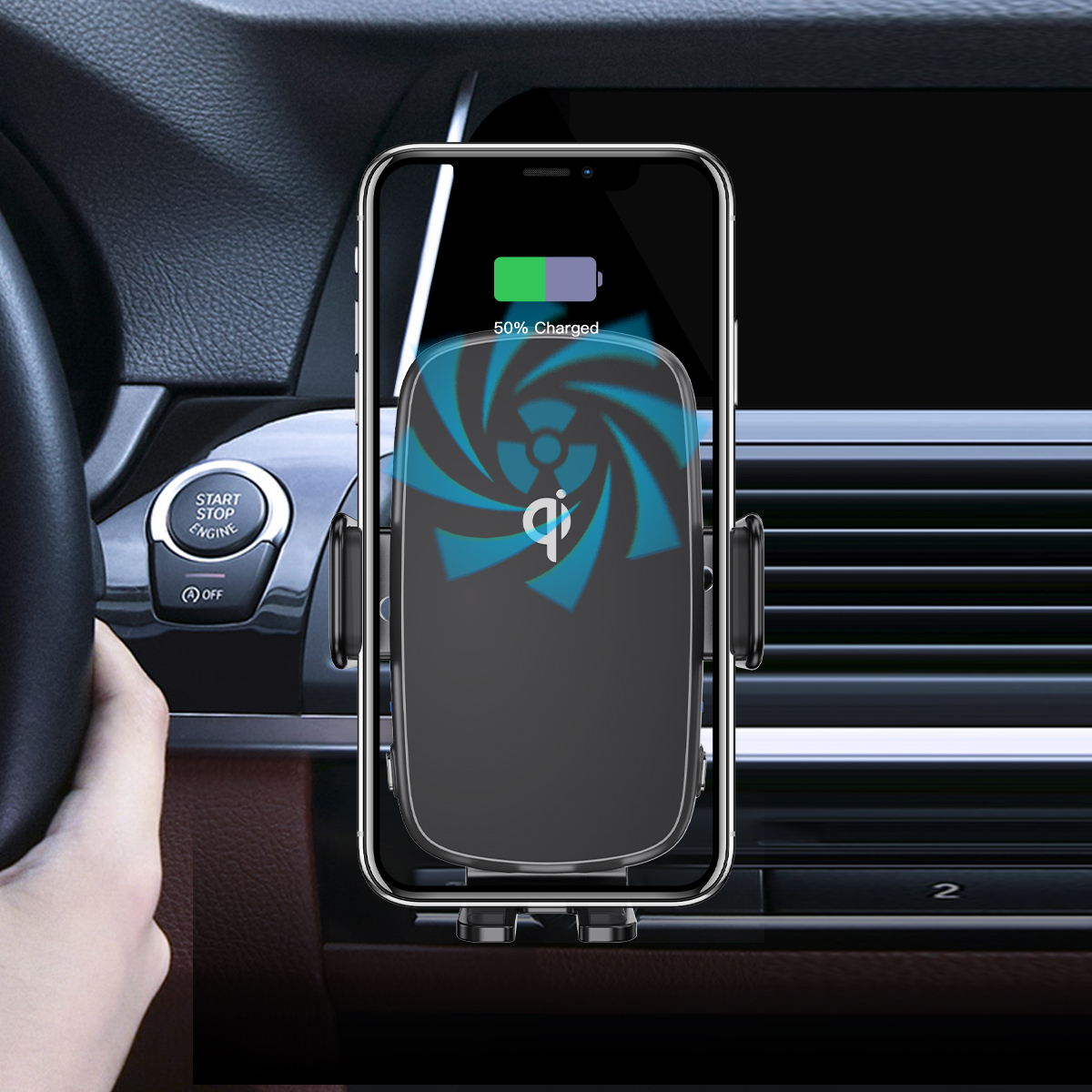 Wireless Car Charger For Samsung Z Flip 3 Fold 3 15W Fast
