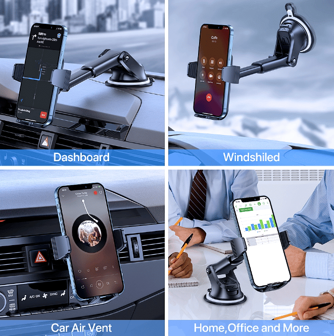 Car charger holder position