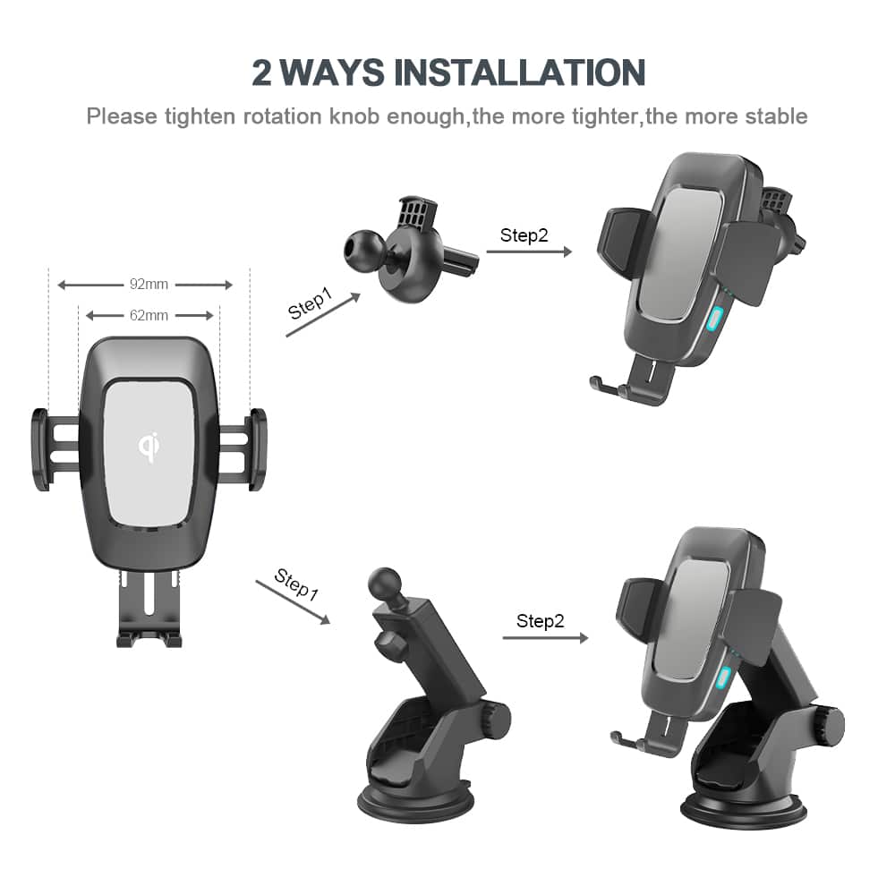 C8 smart wireless car charger 3