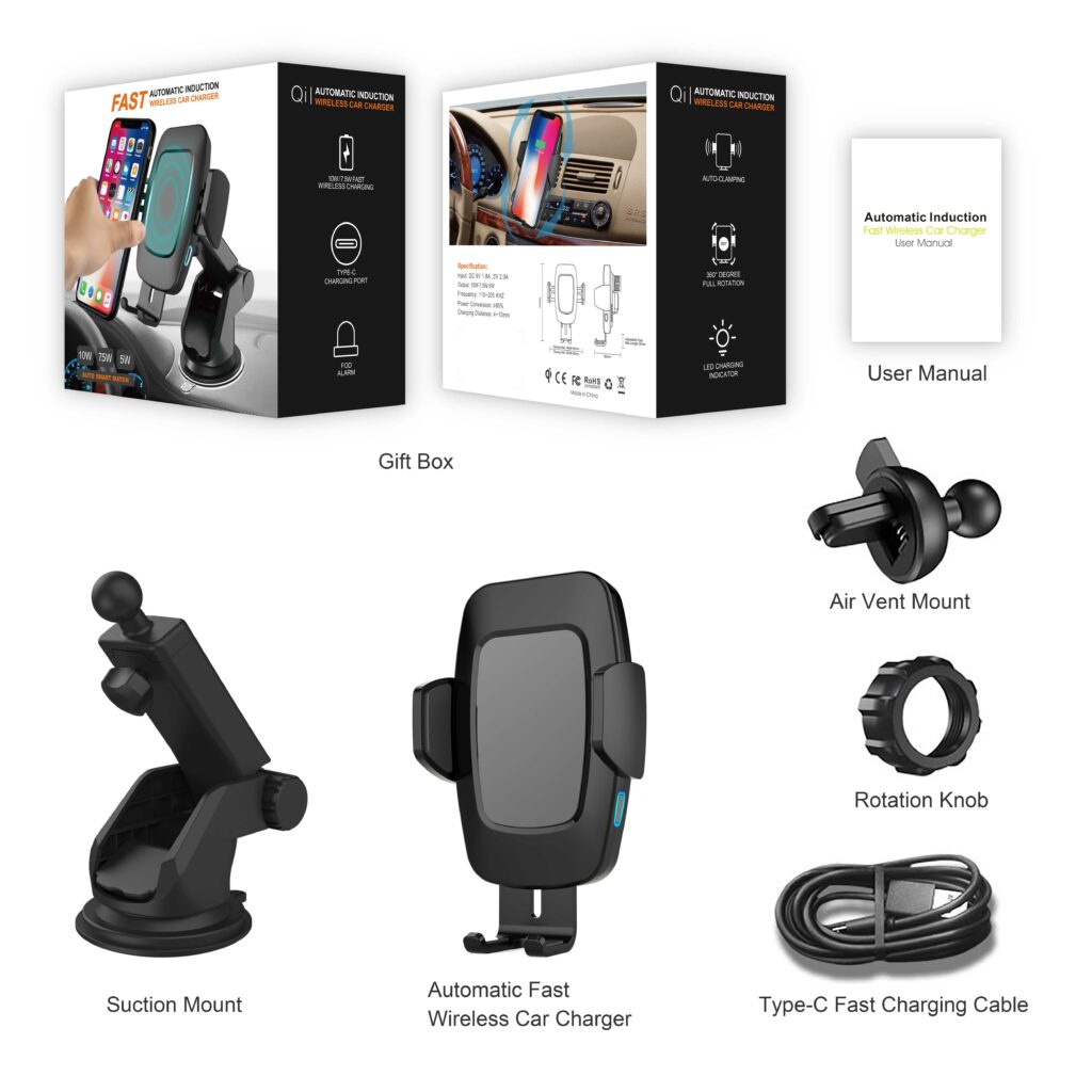 C8 smart wireless car charger 6