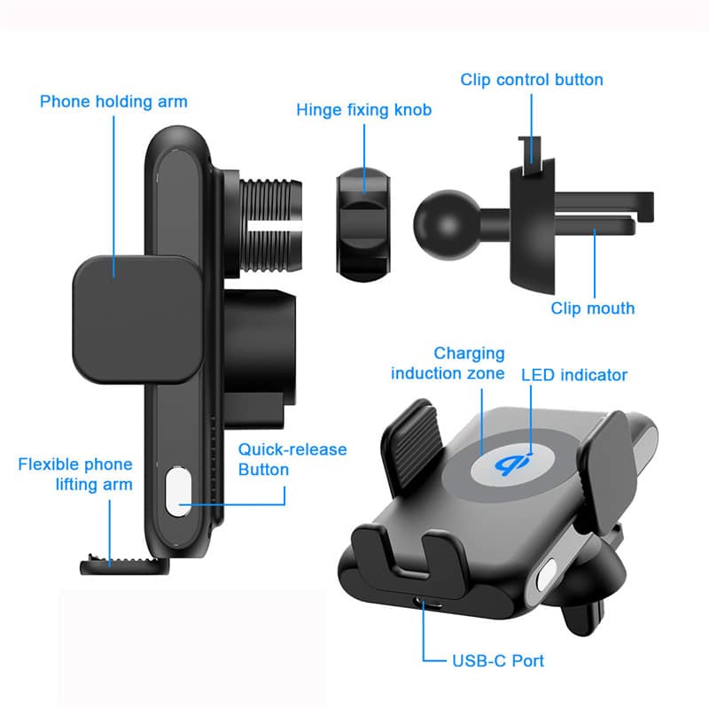 Wireless car charger air vent