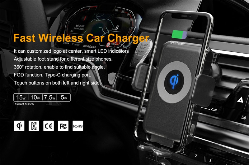 wireless car mount charger