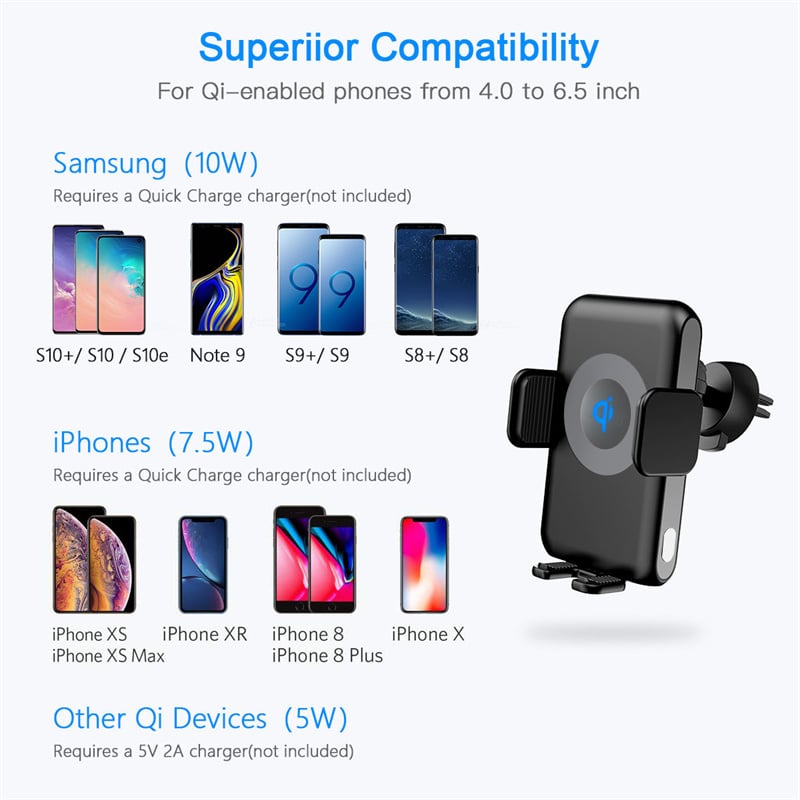 WT C9F car phone holder wireless charger 33