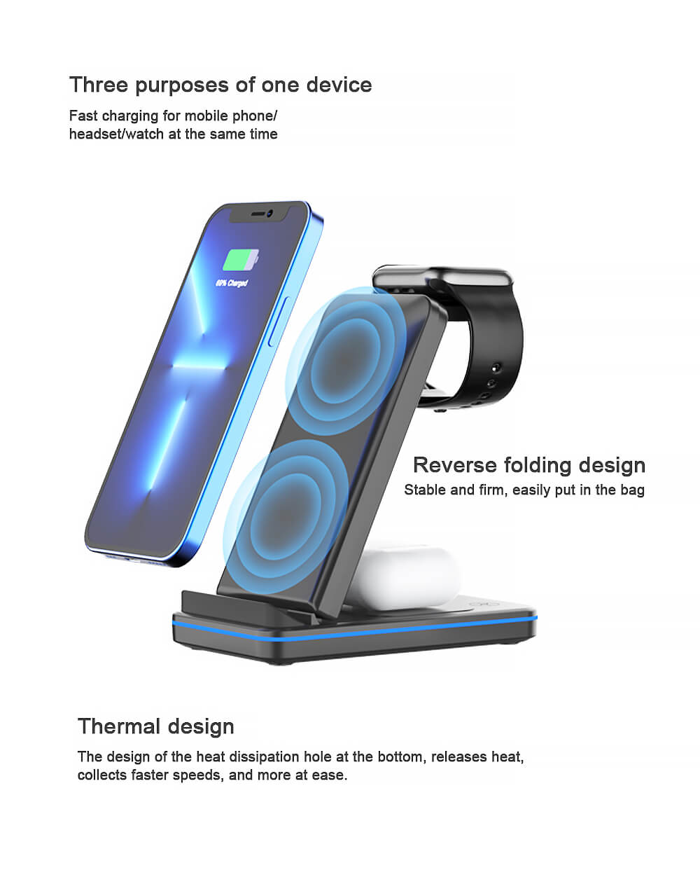 Iwatch wireless charger Stand