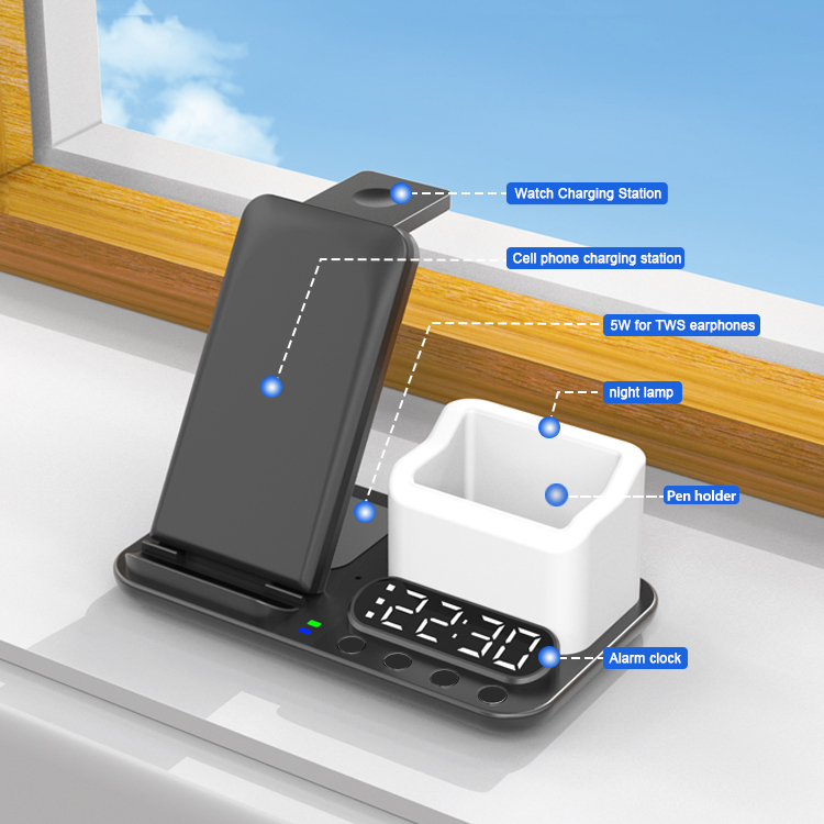 wireless charger with alarm clock