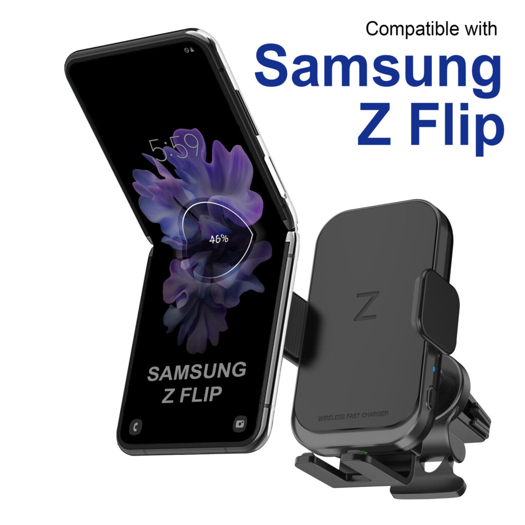 automatic clamping wireless car charger mount