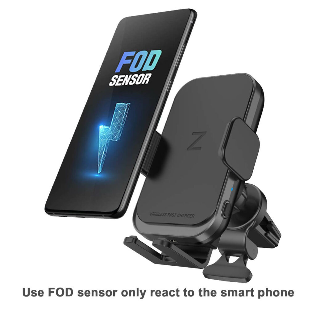 automatic clamping wireless car charger mount