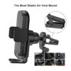 automatic clamping wireless car charger mount