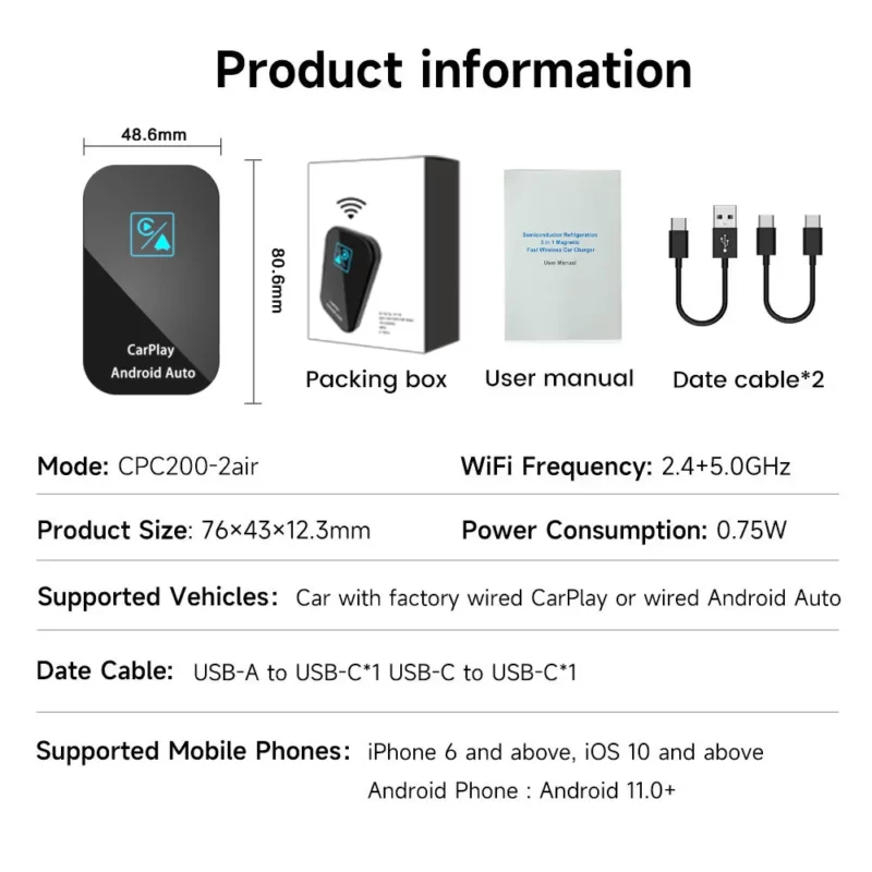 CA 01 Best Wireless Carplay Adapter 6