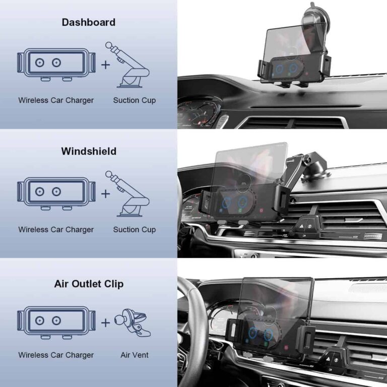 WT C37F Wireless car charger for samsung z fold 6 12