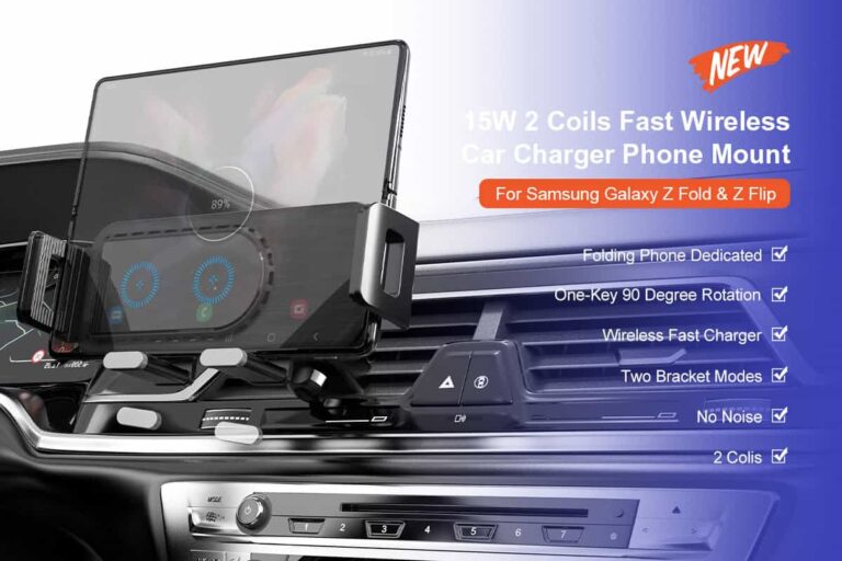 WT C37F Wireless car charger for samsung z fold 6 3