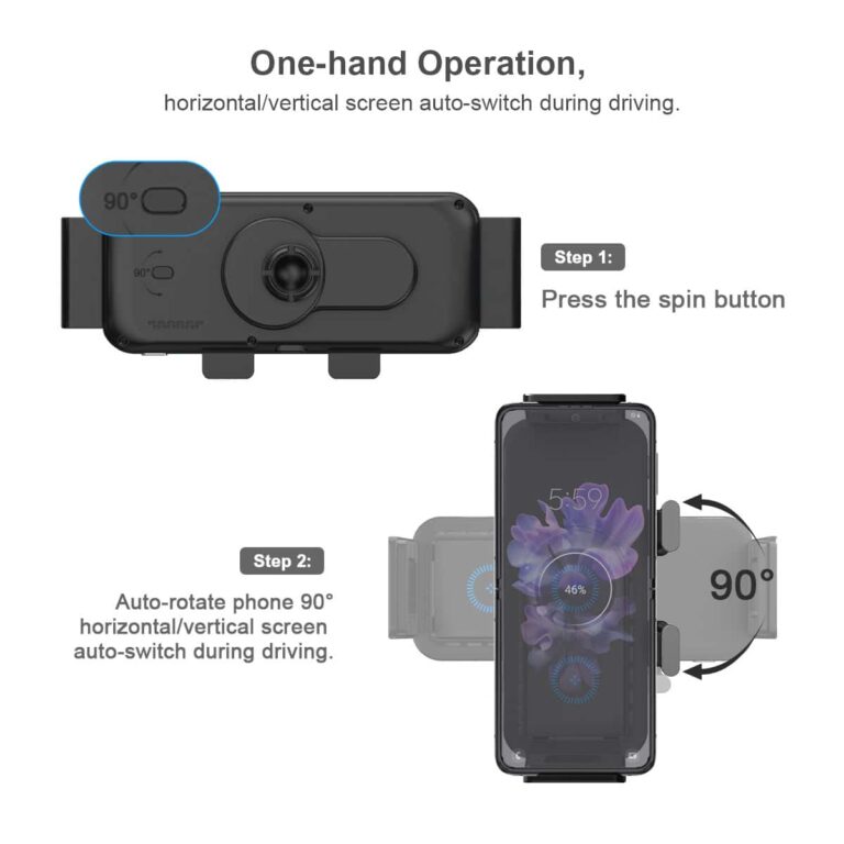 WT-C37F Wireless car charger for samsung z fold 6 (6)