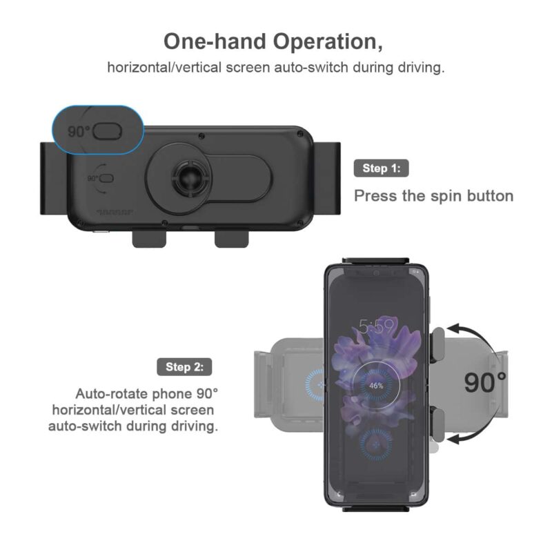 WT-C37F Wireless car charger for samsung z fold 6 (6)