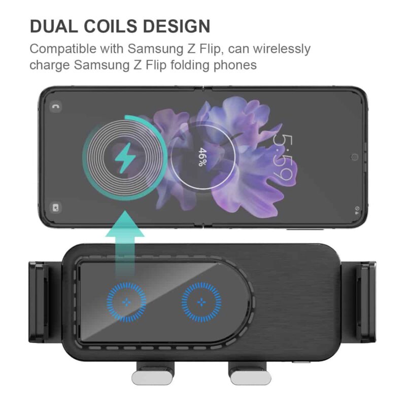 WT C37F Wireless car charger for samsung z fold 6 9 1